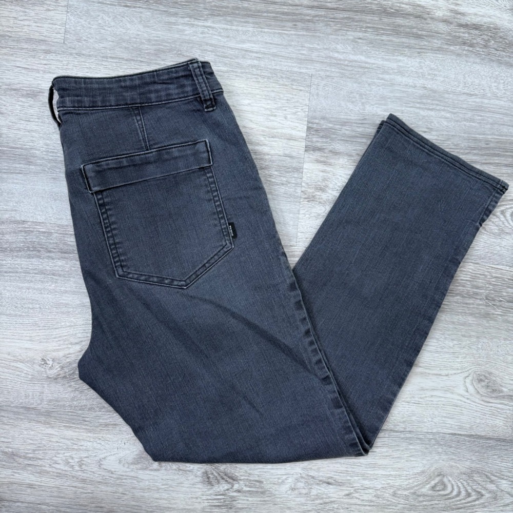 Prana Womens Organic Cotton Stretch Straight Leg Pants‎ Charcoal Gray Size 6 RG